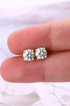 2 Carat Moissanite 925 Sterling Silver Stud Earrings Moissanite - Tophatter Daily Deals