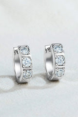Inlaid Moissanite Huggie Earrings Moissanite - Tophatter Daily Deals