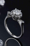 1 Carat Moissanite 925 Sterling Silver Ring Moissanite - Tophatter Daily Deals