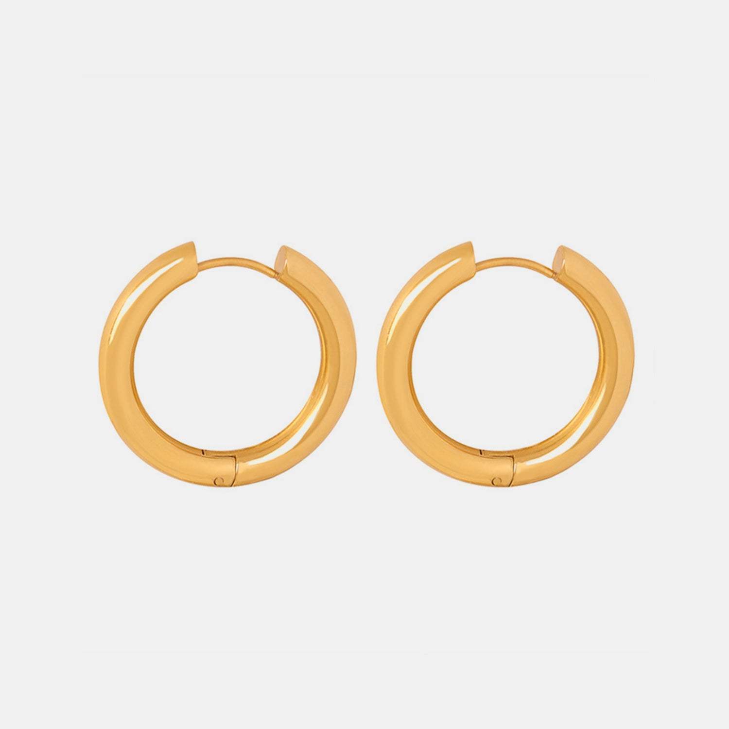 18K Gold-Plated Huggie Earrings Earrings - Tophatter Daily Deals