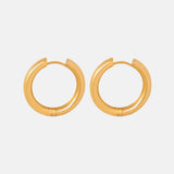 18K Gold-Plated Huggie Earrings Earrings - Tophatter Daily Deals
