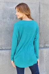Basic Bae Full Size Round Neck Dropped Shoulder T-Shirt Women's T-Shirts - Tophatter Daily Deals