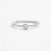 Zircon 925 Sterling Silver Bead Ring Silver Rings - Tophatter Daily Deals