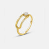 Synthetic Pearl Titanium Steel Ring Gold 7 Rings - Tophatter Daily Deals