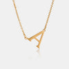 Copper Letter Pendant Necklace Gold A One Size Necklaces - Tophatter Daily Deals