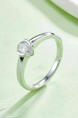 Moissanite 925 Sterling Silver Solitaire Ring Moissanite - Tophatter Daily Deals