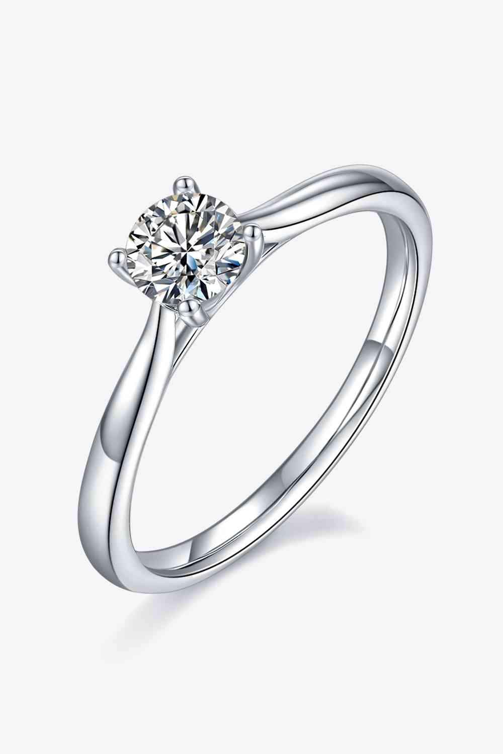 Moissanite 925 Sterling Silver Solitaire Ring Moissanite - Tophatter Daily Deals