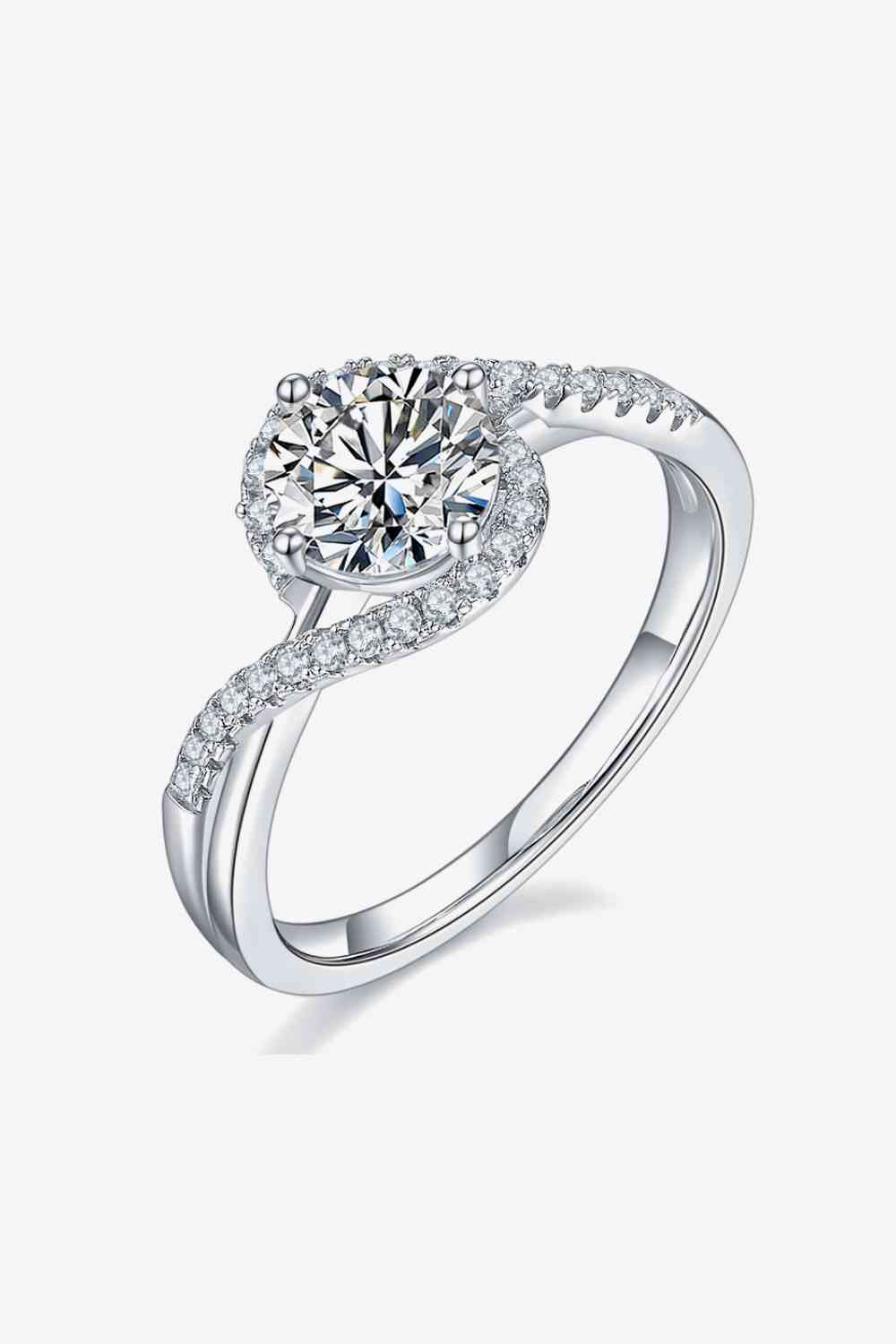 1 Carat Moissanite Crisscross Ring Moissanite - Tophatter Daily Deals