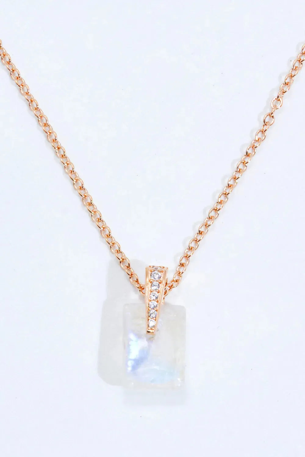 925 Sterling Silver Natural Moonstone Pendant Necklace Moonstone - Tophatter Daily Deals