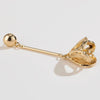 Gold-Plated Flower Dangle Earrings Earrings - Tophatter Daily Deals