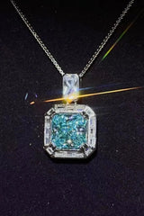 2 Carat Moissanite Square Pendant Necklace Moissanite - Tophatter Daily Deals
