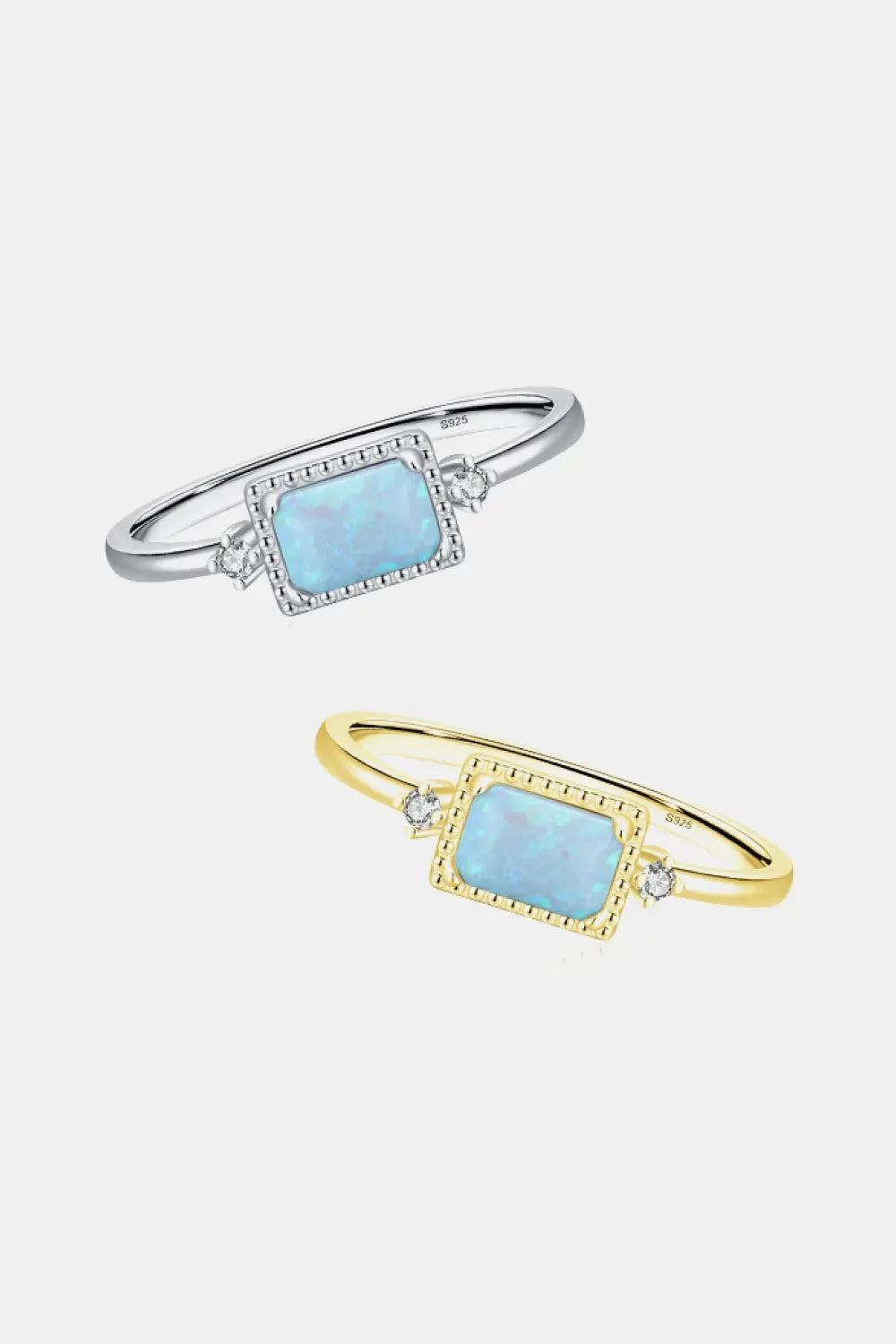 925 Sterling Silver Opal Ring Opal - Tophatter Daily Deals