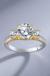 2 Carat Moissanite Contrast Ring Moissanite - Tophatter Daily Deals