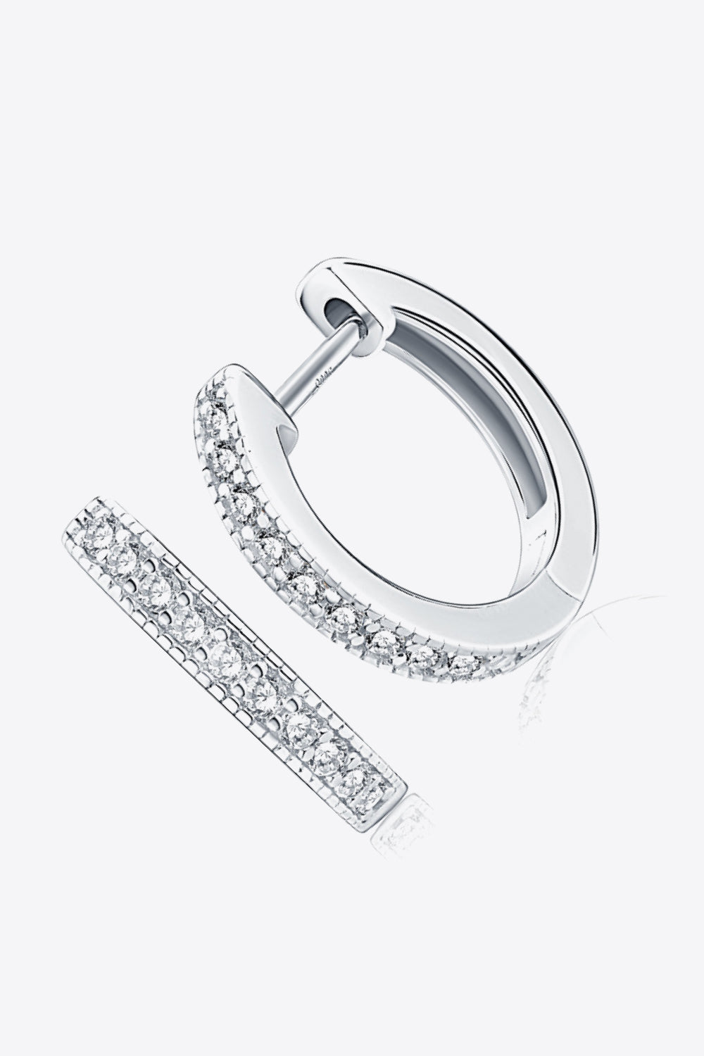 Inlaid Moissanite Hoop Earrings Moissanite - Tophatter Daily Deals