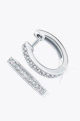 Inlaid Moissanite Hoop Earrings Moissanite - Tophatter Daily Deals