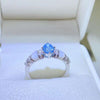 1 Carat Moissanite 925 Sterling Silver Ring Moissanite - Tophatter Daily Deals