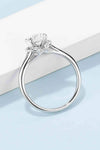 1 Carat Moissanite 925 Sterling Silver Split Shank Ring Moissanite - Tophatter Daily Deals