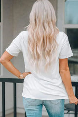 HOLLY JOLLY Round Neck Short Sleeve T-Shirt Women's T-Shirts - Tophatter Daily Deals