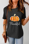 THANKFUL Round Neck Short Sleeve T-Shirt Women's T-Shirts - Tophatter Daily Deals