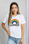 Simply Love LOVED Graphic Cotton T-Shirt Bleach Women's T-Shirts - Tophatter Daily Deals