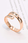 925 Sterling Silver FAITH OVER FEAR Bypass Ring Rings - Tophatter Daily Deals