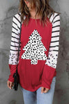 Christmas Tree Graphic Long Sleeve T-Shirt Women's T-Shirts - Tophatter Daily Deals