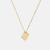 Stainless Steel Letter Pendant Necklace Gold H One Size Necklaces - Tophatter Daily Deals