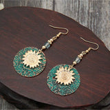 Sunflower Alloy Drop Earrings Earrings - Tophatter Daily Deals