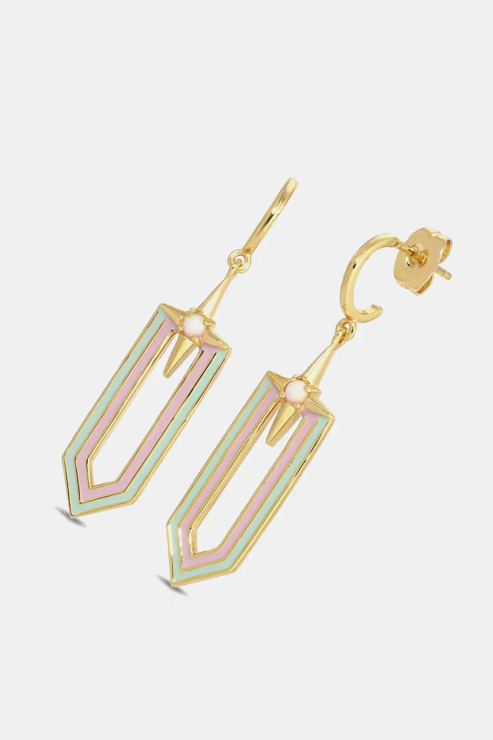 Copper C-Hoop Drop Earrings Earrings - Tophatter Daily Deals