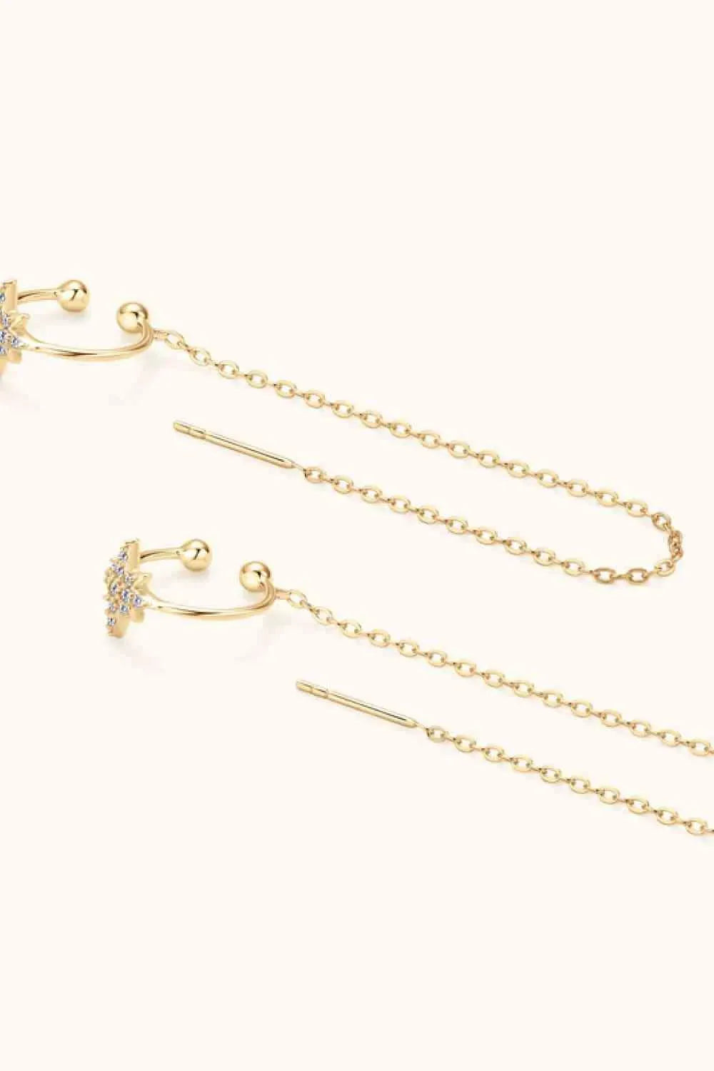 Moissanite 925 Sterling Silver Threader Earrings Moissanite - Tophatter Daily Deals