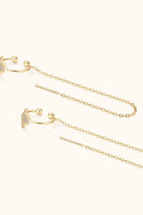 Moissanite 925 Sterling Silver Threader Earrings Moissanite - Tophatter Daily Deals