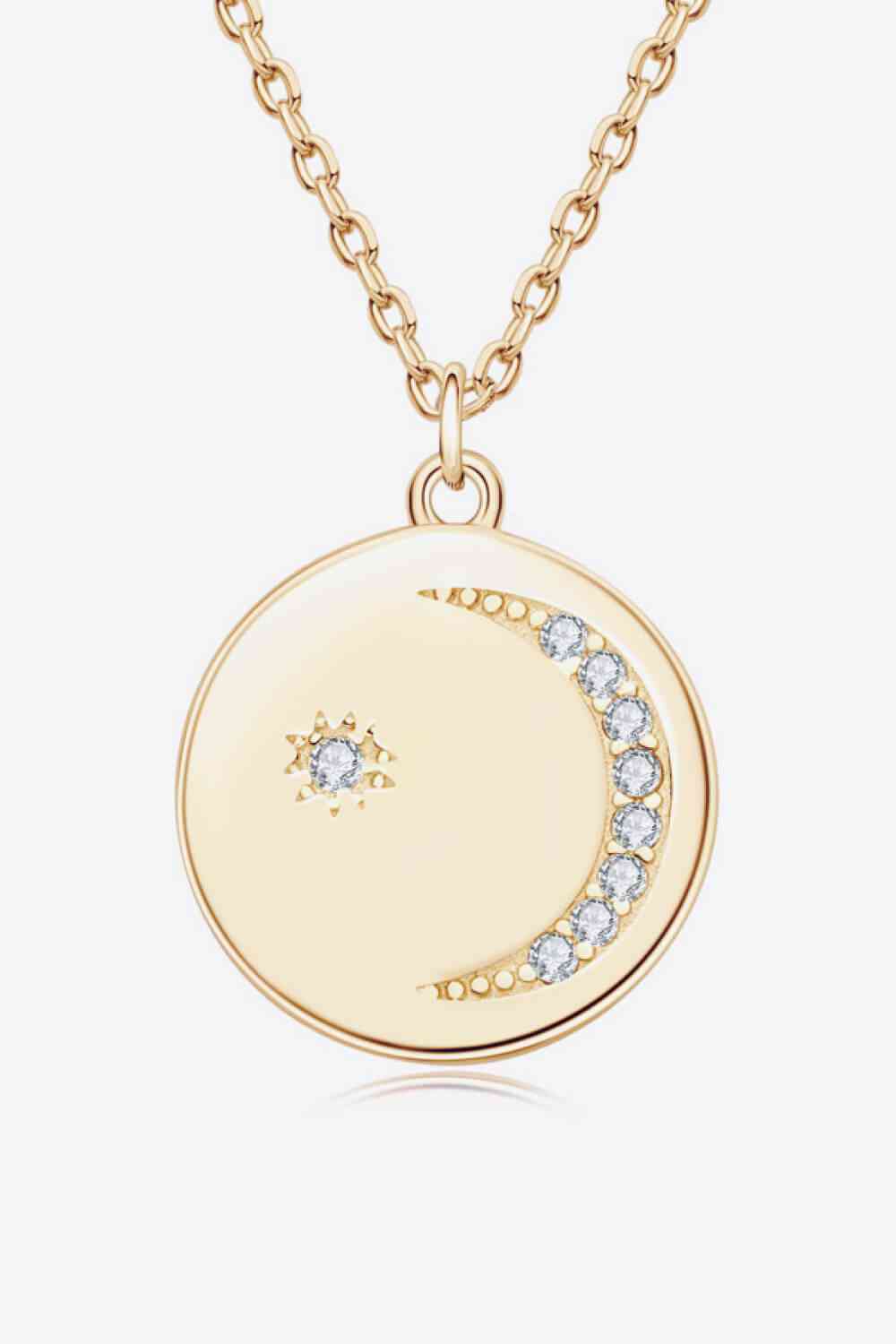 Moissanite Round Pendant Necklace Moissanite - Tophatter Daily Deals