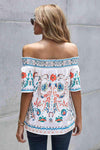 Floral Off-Shoulder Blouse Blouses - Tophatter Daily Deals