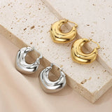 Stainless Steel Hinged Hoop Earrings Earrings - Tophatter Daily Deals