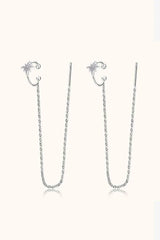 Moissanite 925 Sterling Silver Threader Earrings Moissanite - Tophatter Daily Deals