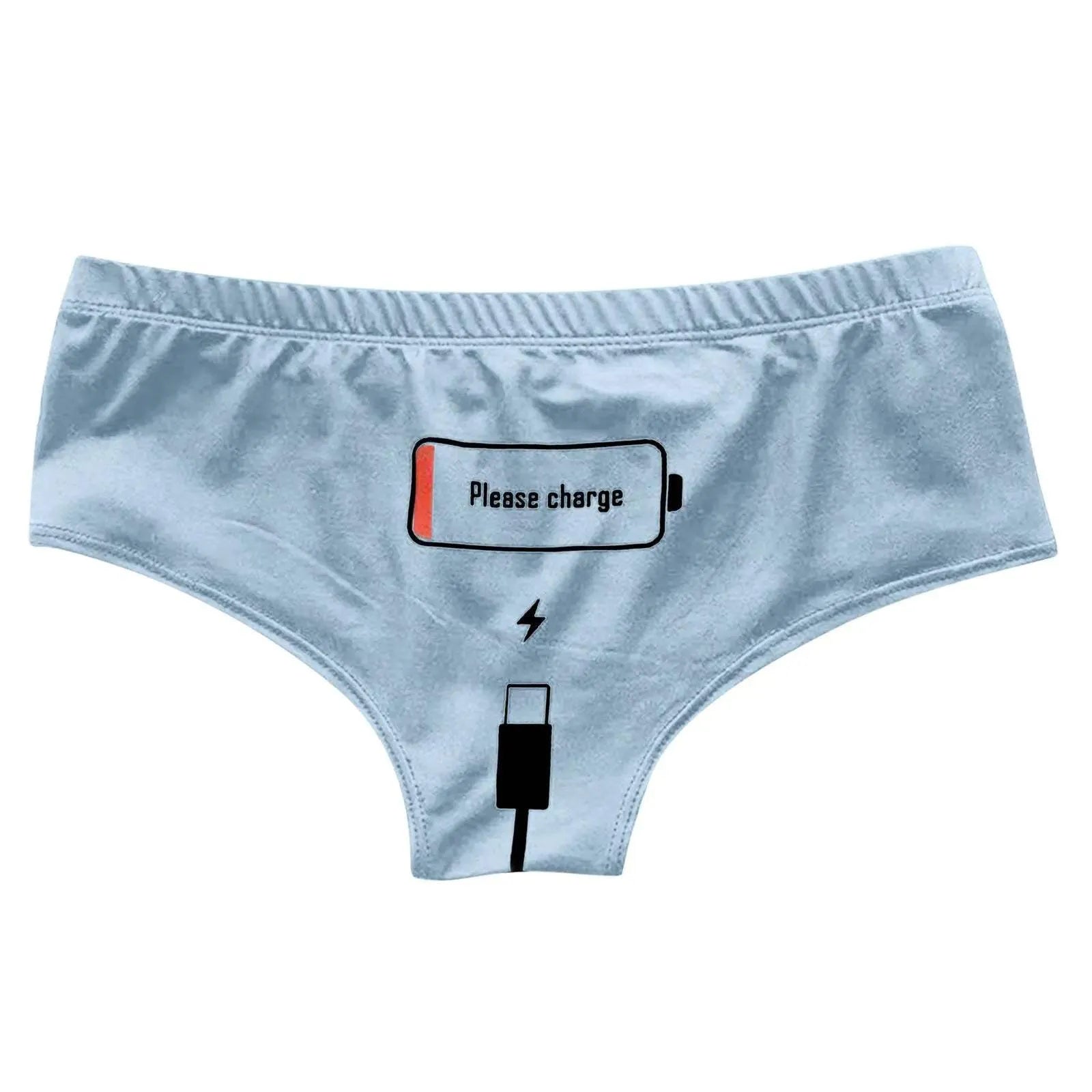 Please Charge - Low Battery Funny Sexy Panties Panties - Tophatter Daily Deals