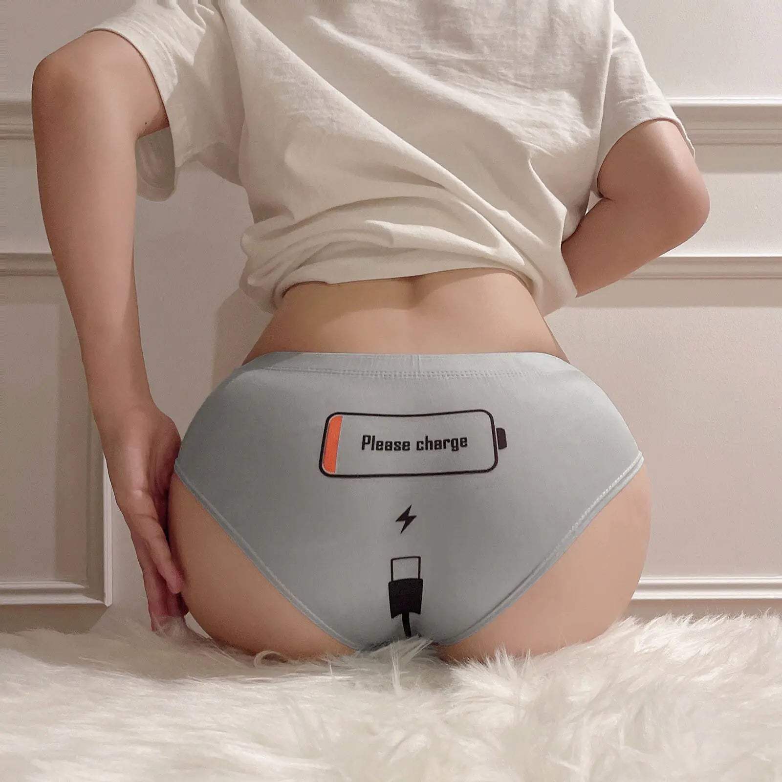 Please Charge™ Low Battery Funny Sexy Panties Panties - Tophatter Daily Deals